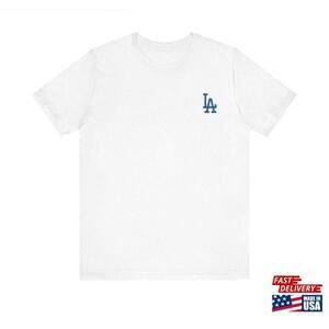 Graphic Heavy Tee Mens Shirt Mlb Baseball Los Angeles Dodgers Logo Retro Tshirt